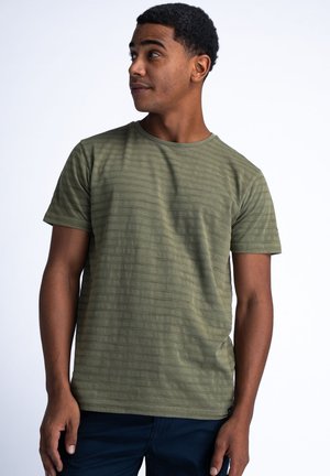 Print T-shirt - dark moss