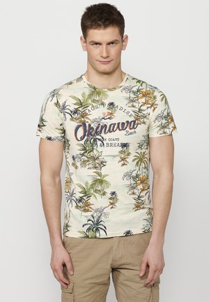 Koroshi SHORT SLEEVE - Trükipildiga T-särk - crudo off white