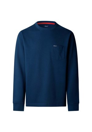 Façonnable, FAÇONNABLE LONG SLEEVED TOP LS BCK PRINT ALP TEE - Maglione - naval blue