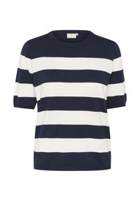 LIZZA STRIPED - T-shirt print - midnight chalk wide stripe