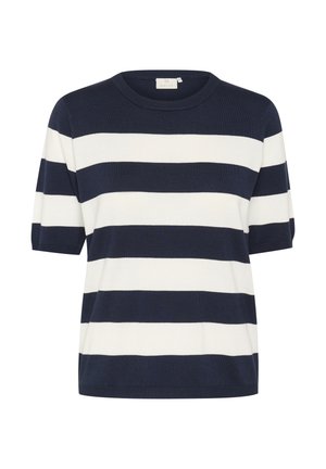 Kaffe LIZZA STRIPED - Print T-shirt - midnight chalk wide stripe