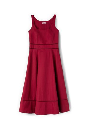 Motivi, VESTITO FLARE CON AJOURÉ - Robe de jour - rosso