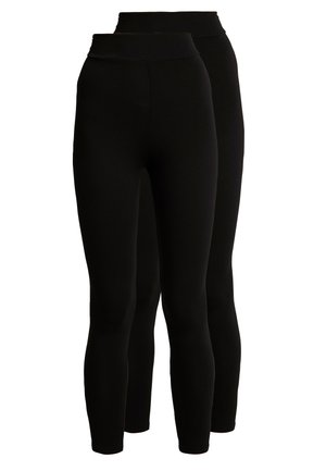 HIGH WAISTED 2 PACK - Legginsy - black
