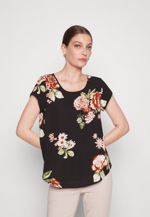 ONLY Tall ONLVIC - Μπλουζάκι με στάμπα - black/pink