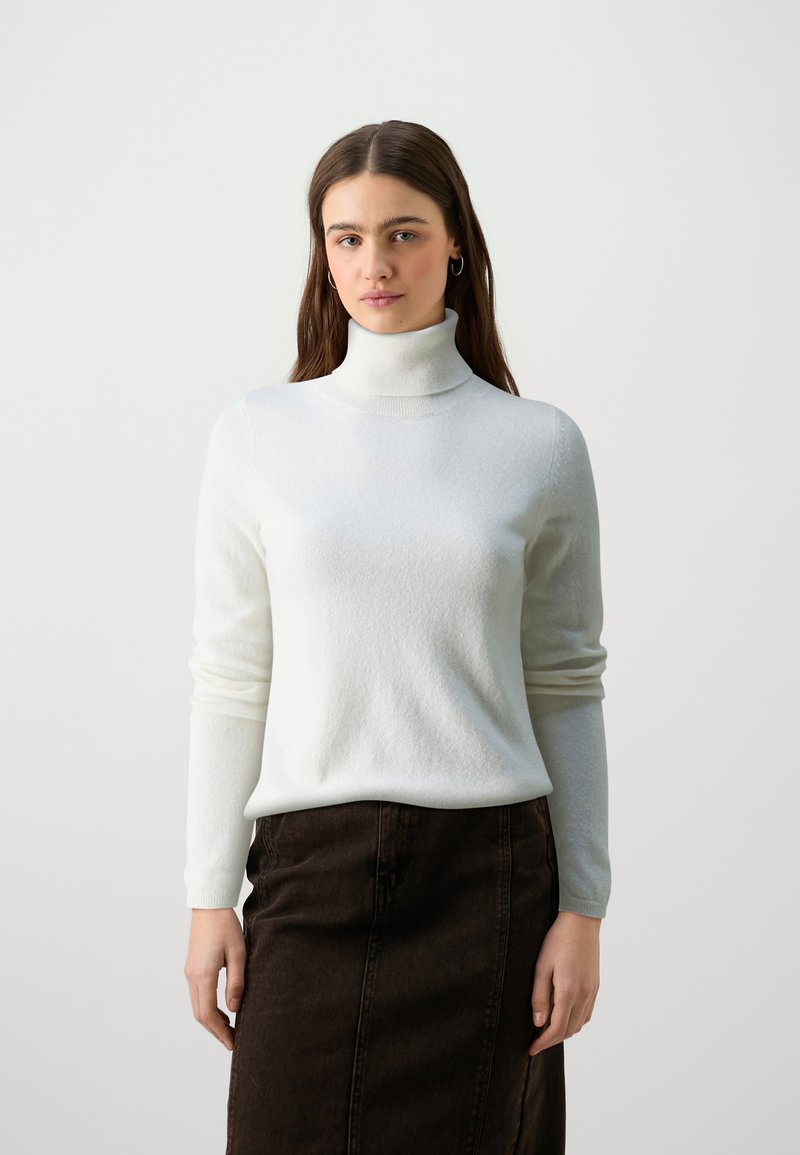 FTC Cashmere ROLLNECK - Pullover - pristine white