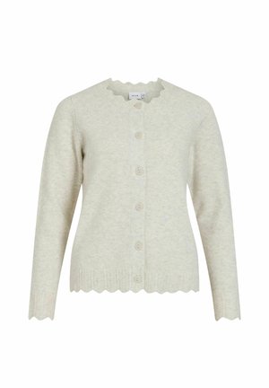 VILA, KNITTED CARDIGAN VINIKOLINA BUTTONED - Gilet - super light natural mel