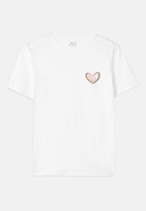 PS Paul Smith SWIRL HEART - T-shirts med print - white