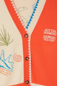 Never Fully Dressed SOL DE PALMA CALLE CARDIGAN - Casaco de malha - red