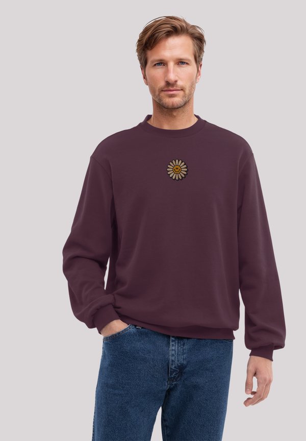 FLOWER BESTICKT - Sweatshirt - maroon