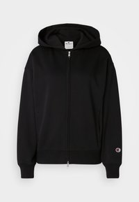 Champion ICONS FULL ZIP HOODIE LOGO - Felpa con zip - black