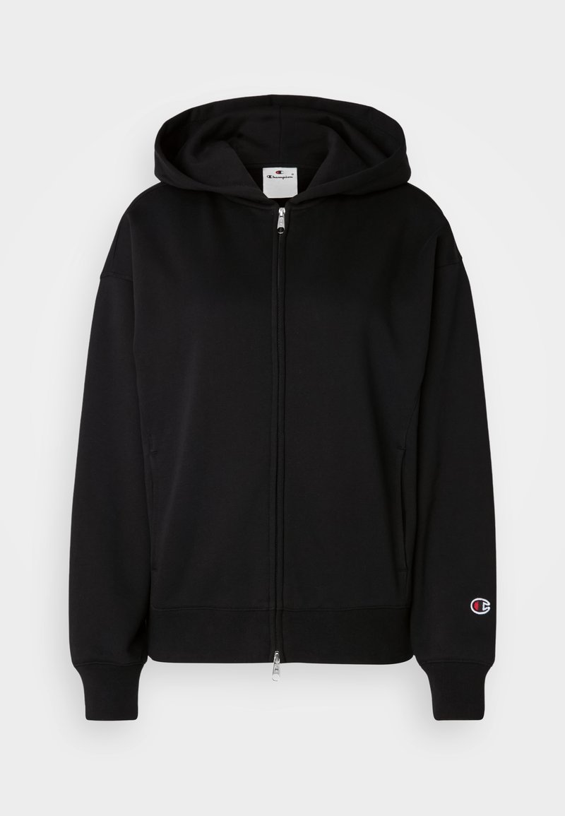 Champion ICONS FULL ZIP HOODIE LOGO - Zip-up sweatshirt - black 