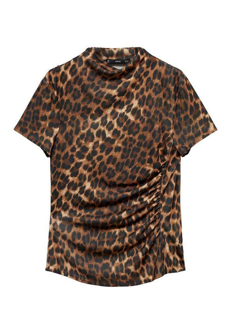 Mango T-shirt print bruin
