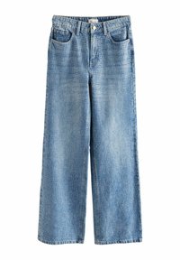 Next REGULAR FIT SEQUIN EMBELLISHED WIDE LEG - Sirgete säärtega teksad - mid blue