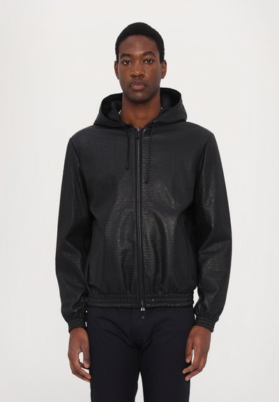 Emporio Armani Bőrdzseki - black