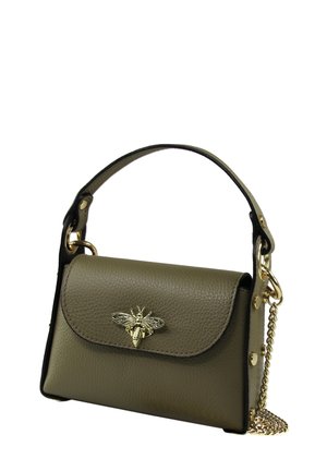 DrachenLeder UMHÄNGE  - Handbag - graugrün dunkeltaupe