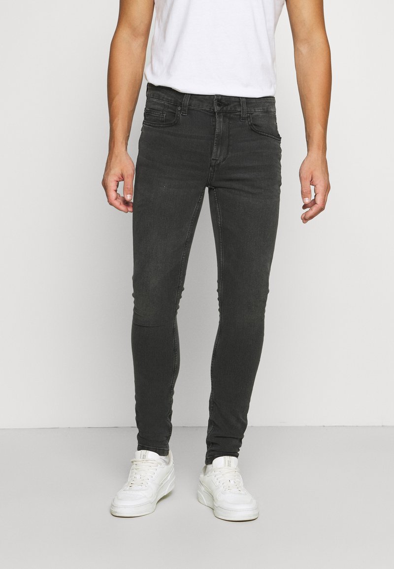 Only & Sons ONSWARP LIFE WASHED - Jeans Skinny Fit - black denim ...