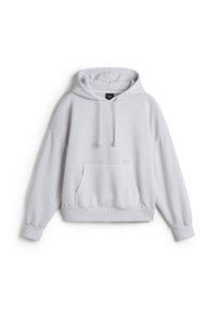 Sweat à capuche gris clair, avec une poche avant, des poignets élastiques et un ourlet. Fabriqué dans un matériau doux avec une coupe décontractée et un logo brodé.