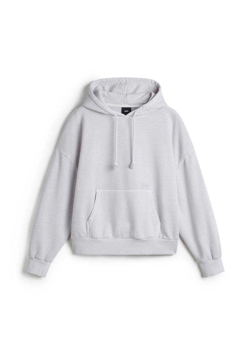 Sweat à capuche gris clair, avec une poche avant, des poignets élastiques et un ourlet. Fabriqué dans un matériau doux avec une coupe décontractée et un logo brodé.