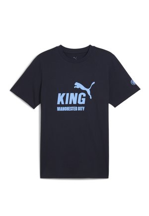 MCFC KING LOGO - T-shirt imprimé - deep navy team light blue
