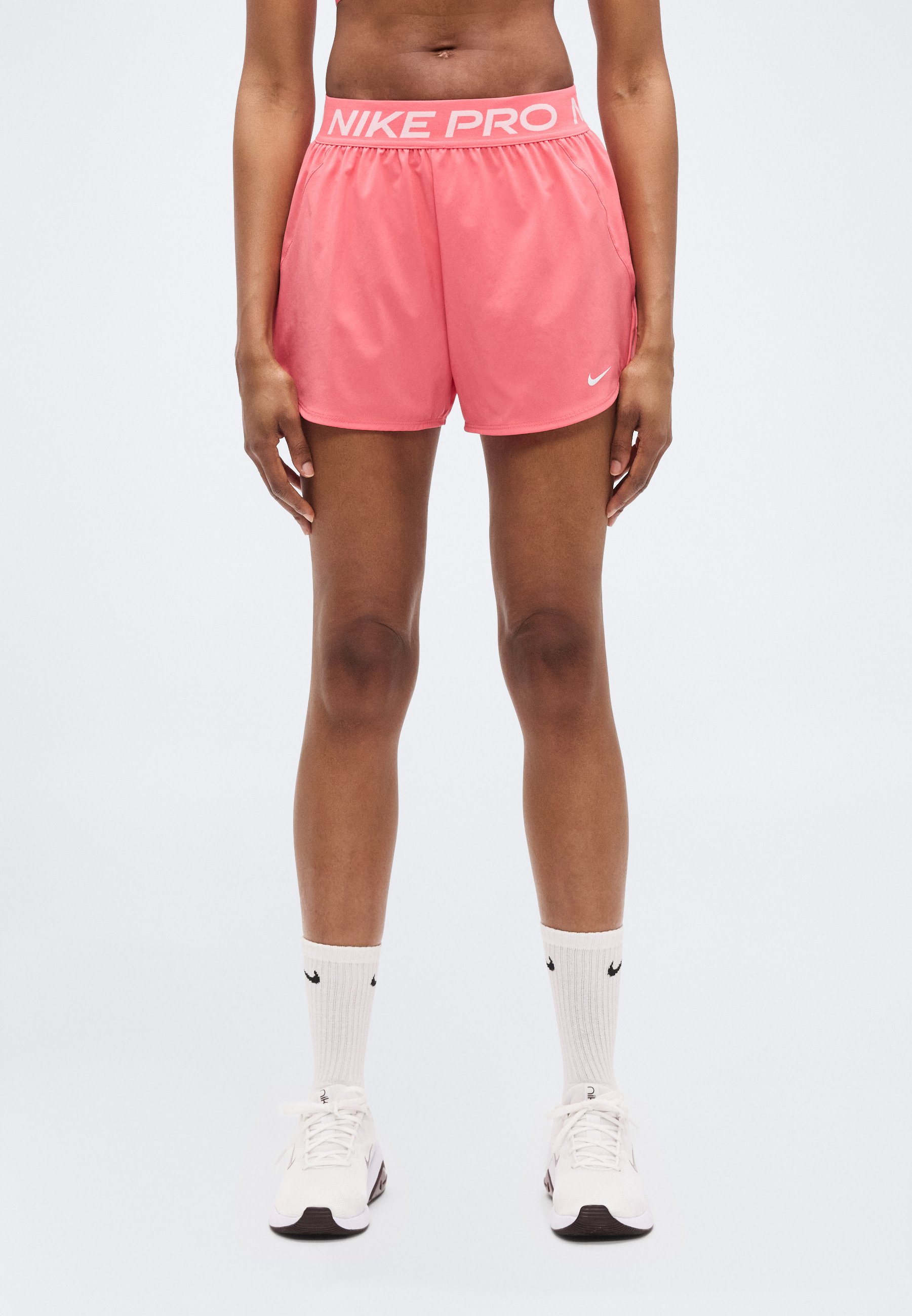 coral nike pro shorts
