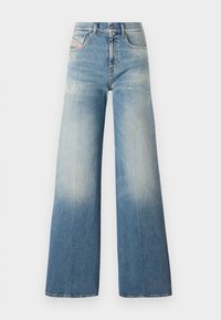 AKEMI - Trapezaste traperice - medium blue