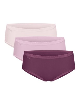 BASIC MIDI 3PACK - Kalhotky s nohavičkou - pink/purple/beige