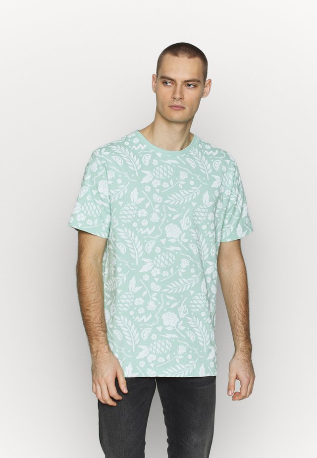 LEAVES WIRES TEE - Printtipaita - mint