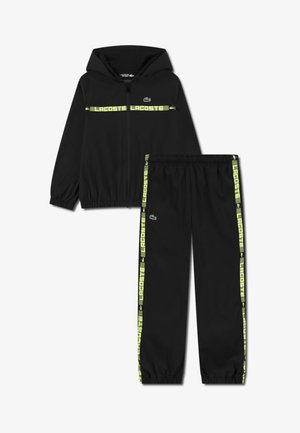 Lacoste GRID TAPED HOODED SET - Φόρμα - noir