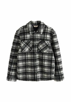 REGULAR FIT - Fleecetakki - black grey black white check