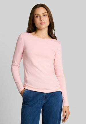 TOM TAILOR, TOM TAILOR T-SHIRT SLIM FIT LANGARMSHIRT MIT U-BOOT-AUSSCHNITT - Long sleeved top - light pastel pink