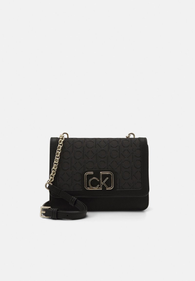Calvin Klein FLAP SHOULDER BAG Across body bag black Zalando.ie