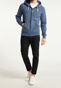 Schmuddelwedda Felpa con zip - mottled blue