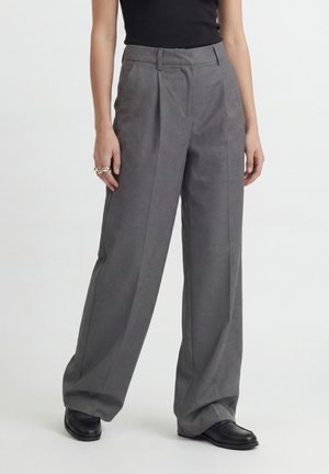 JJXX, JXELLIS WIDE PANT - Stoffhose - dark grey melange
