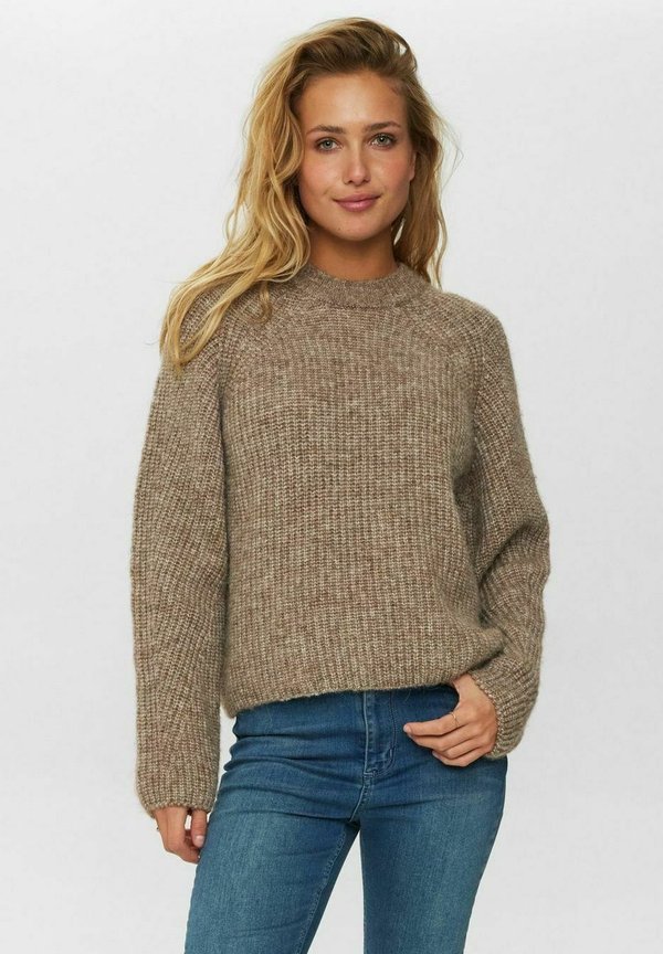 NUZINDI NOOS - Strickpullover - fossil melange