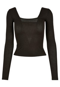 SQUARED NECKLINE LONGSLEEVE - Pulover - black