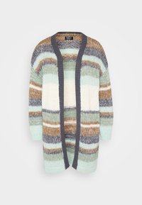 ONLALYSSA LIFE CARDIGAN - Adīta jaka - magnet/gray/cloud dancer/hedge green