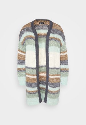 ONLY Tall, ONLALYSSA LIFE CARDIGAN - Cardigan - magnet/gray/cloud dancer/hedge green