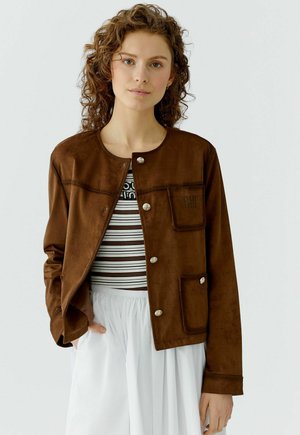 Veste en similicuir - fondue fudge