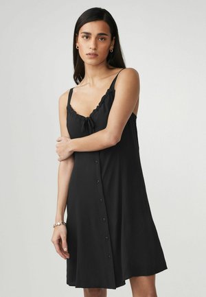 TIE FRONT SUMMER - REGULAR FIT - Vestido informal - black