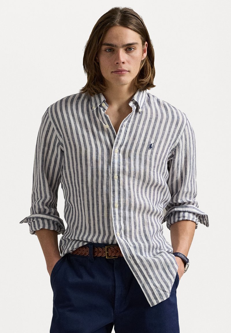 Polo Ralph Lauren - LONG SLEEVE SPORT SHIRT - Chemise - navy/white, Agrandir