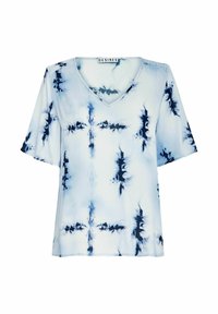 Desires BINA SHORT SLEEVE SMOCK  - Blūze - dusty blue print