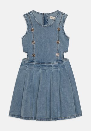 ABITO CON PIEGHE - Dongerikjole - light blue denim