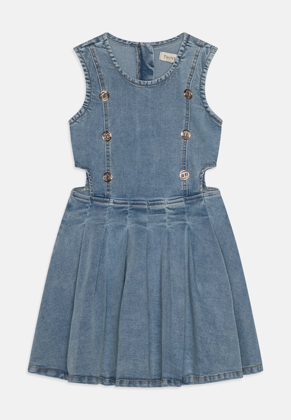 ABITO CON PIEGHE - Denim dress - Main Image