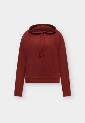 Marc O'Polo DENIM, WAFFLE - Суитшърт с качулка - deep burgundy