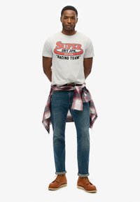 Superdry & Co REWORKED CLASSIC GRAPHIC - Camiseta estampada - flake grey marl