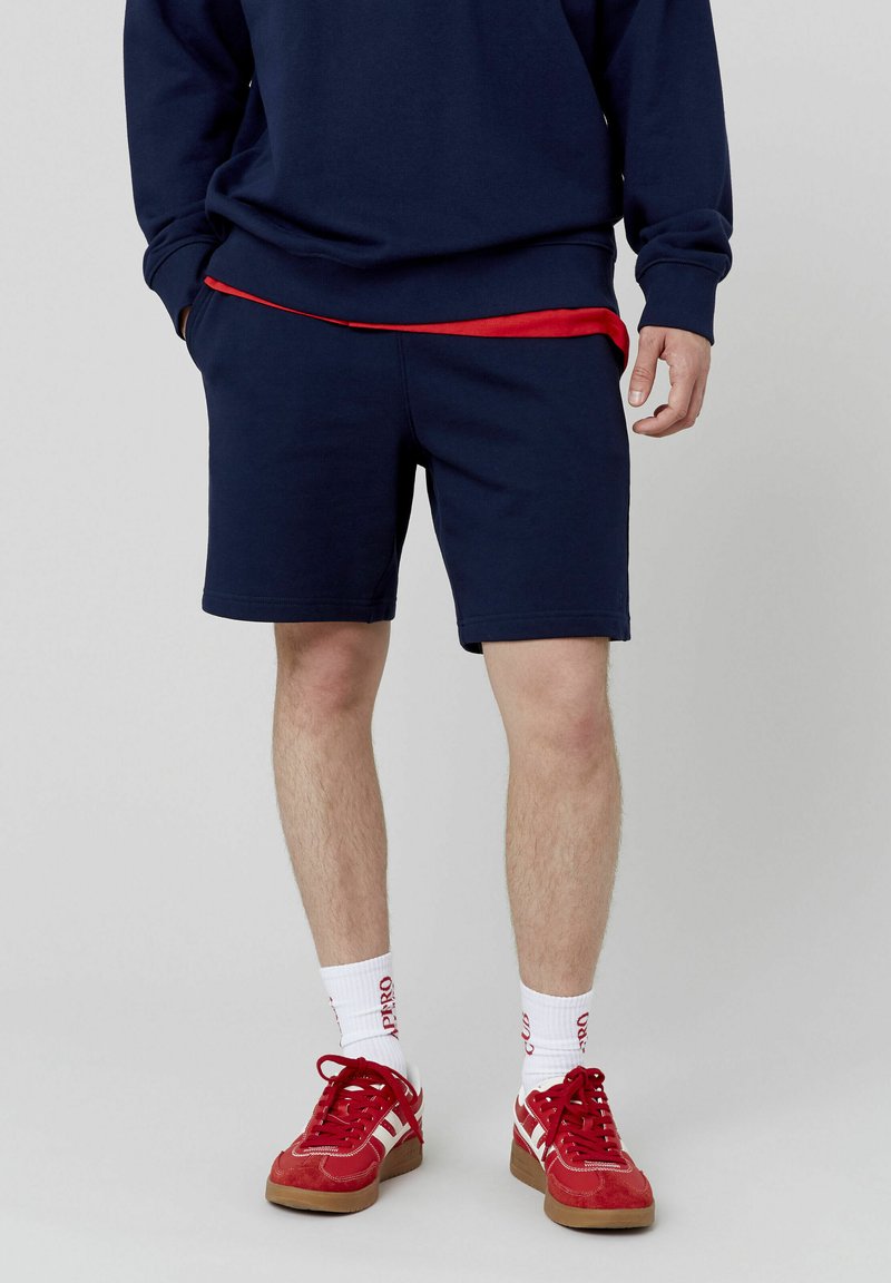 BZB BERMUDA MAILLE - Short - bleu foncé