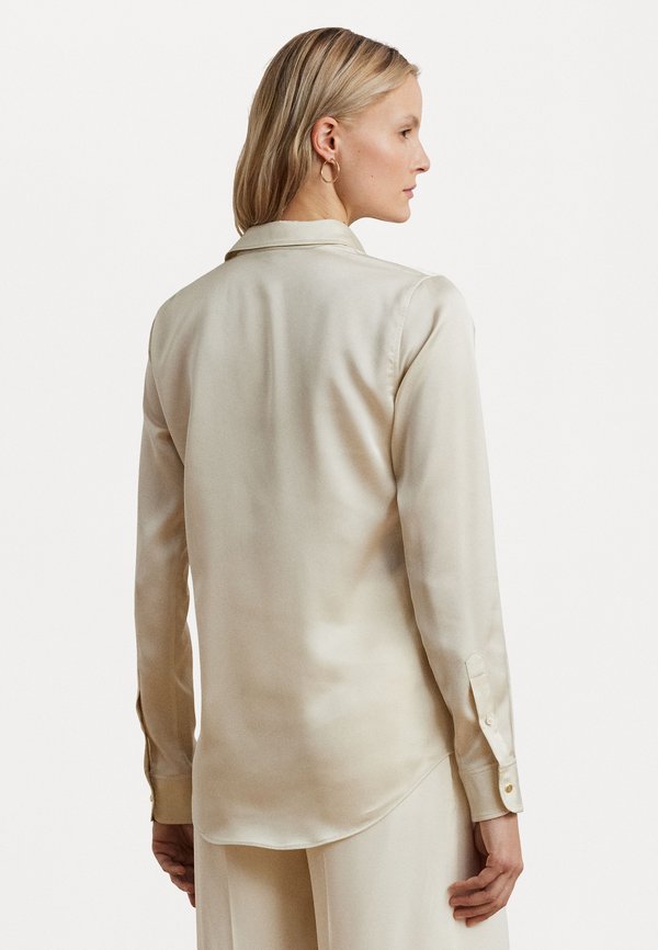 CLASSIC FIT SATIN CHARMEUSE SHIRT - Button-down blouse - mascarpone cream2