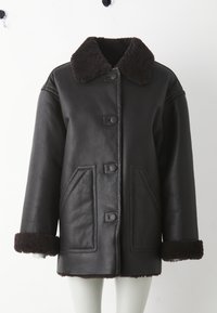 Usnjena jakna - marron fonce