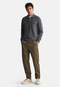 GANT SHIELD RUGGER - Poloshirt - antracit melange