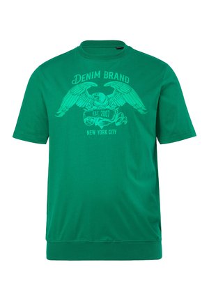 Men Plus, BAUCHFIT HALBARM BRUSTPRINT - T-Shirt print - emerald green